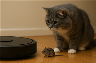 КАК МЫШОНОК ПОМОГ БАРСИКУ ПОДРУЖИТЬСЯ С ПЫЛЕСОСОМ